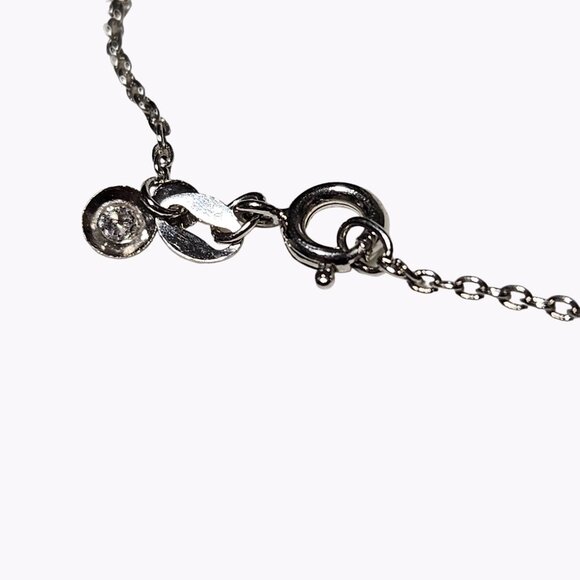 Elegant Pink Gem Butterfly Pendant Necklace Silver Tone Chain Fashion Jewelry - Picture 5 of 7